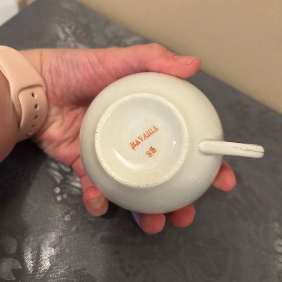 small Floral Teacup with Gold Trim - Picture 3 of 7